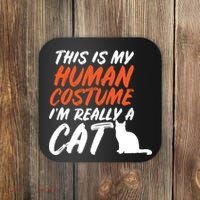 This Is My Human Cat Costume Coaster thumb 0