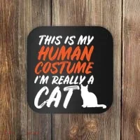 This Is My Human Cat Costume Coaster thumb 0