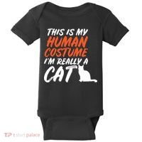 This Is My Human Cat Costume Baby Bodysuit thumb 0