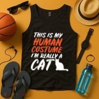 This Is My Human Cat Costume Tank Top thumb 4