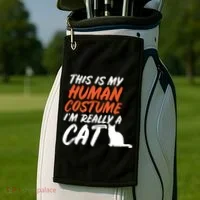 This Is My Human Cat Costume Golf Towel thumb 2