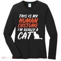 This Is My Human Cat Costume Women's Long Sleeve Shirt thumb 0