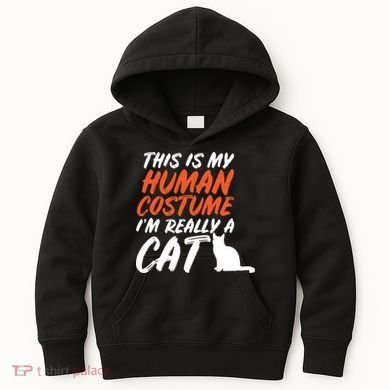 This Is My Human Cat Costume Kids Hoodie