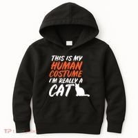 This Is My Human Cat Costume Kids Hoodie thumb 0