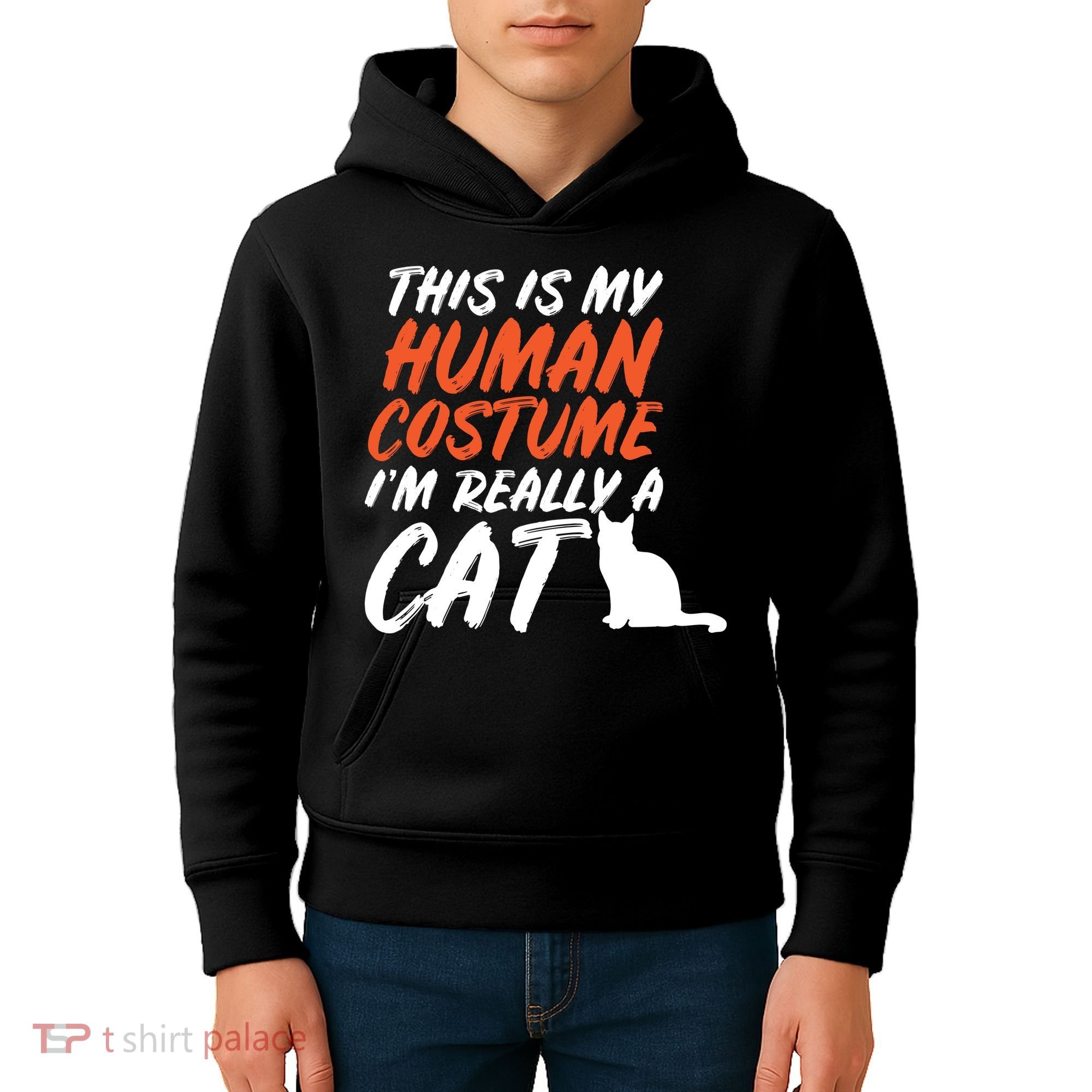 This Is My Human Cat Costume Kids Hoodie