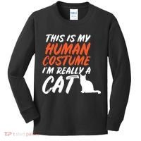 This Is My Human Cat Costume Kids Long Sleeve Shirt thumb 0