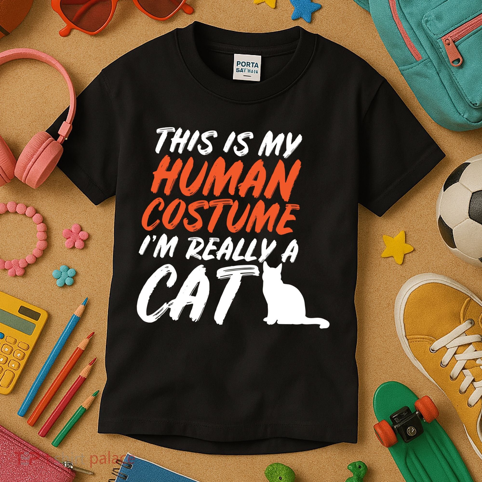 This Is My Human Cat Costume Kids T-Shirt
