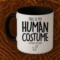 This Is My Human Costume  I'm Really a Goat Coffee Mug thumb 2