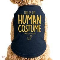This Is My Human Costume  I'm Really a Goat Doggie Tank thumb 0