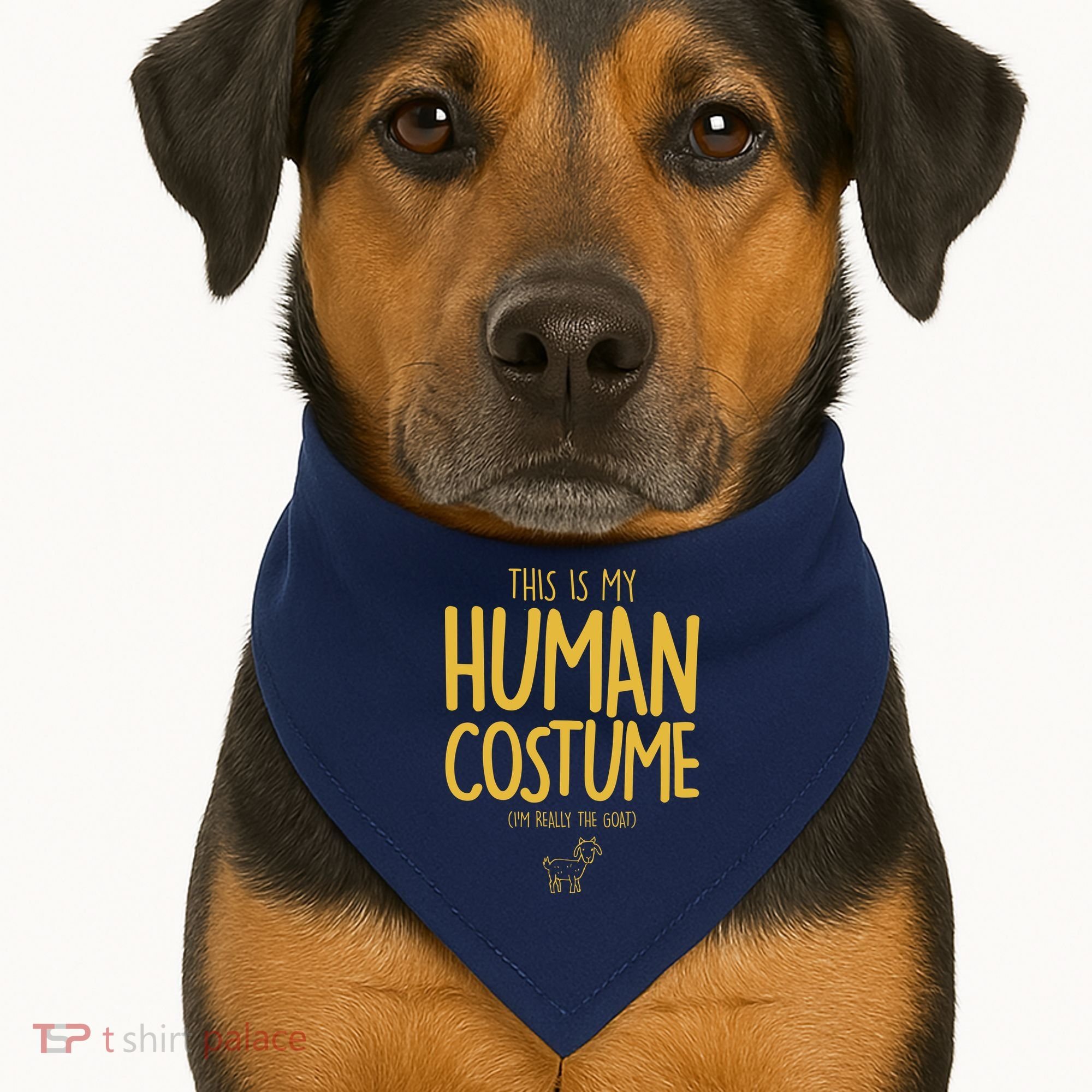 This Is My Human Costume  I'm Really a Goat USA-Made Doggie Bandana