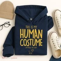 This Is My Human Costume  I'm Really a Goat Hoodie thumb 4