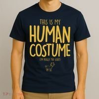 This Is My Human Costume  I'm Really a Goat T-Shirt thumb 3