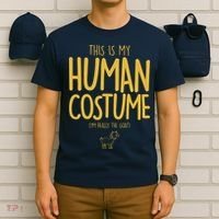 This Is My Human Costume  I'm Really a Goat T-Shirt thumb 6