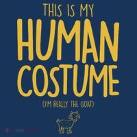 This Is My Human Costume  I'm Really a Goat Hat thumb 2