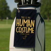 This Is My Human Costume  I'm Really a Goat Golf Towel thumb 2