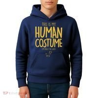 This Is My Human Costume  I'm Really a Goat Kids Hoodie thumb 4