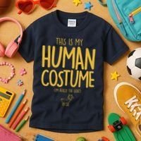 This Is My Human Costume  I'm Really a Goat Kids T-Shirt thumb 3
