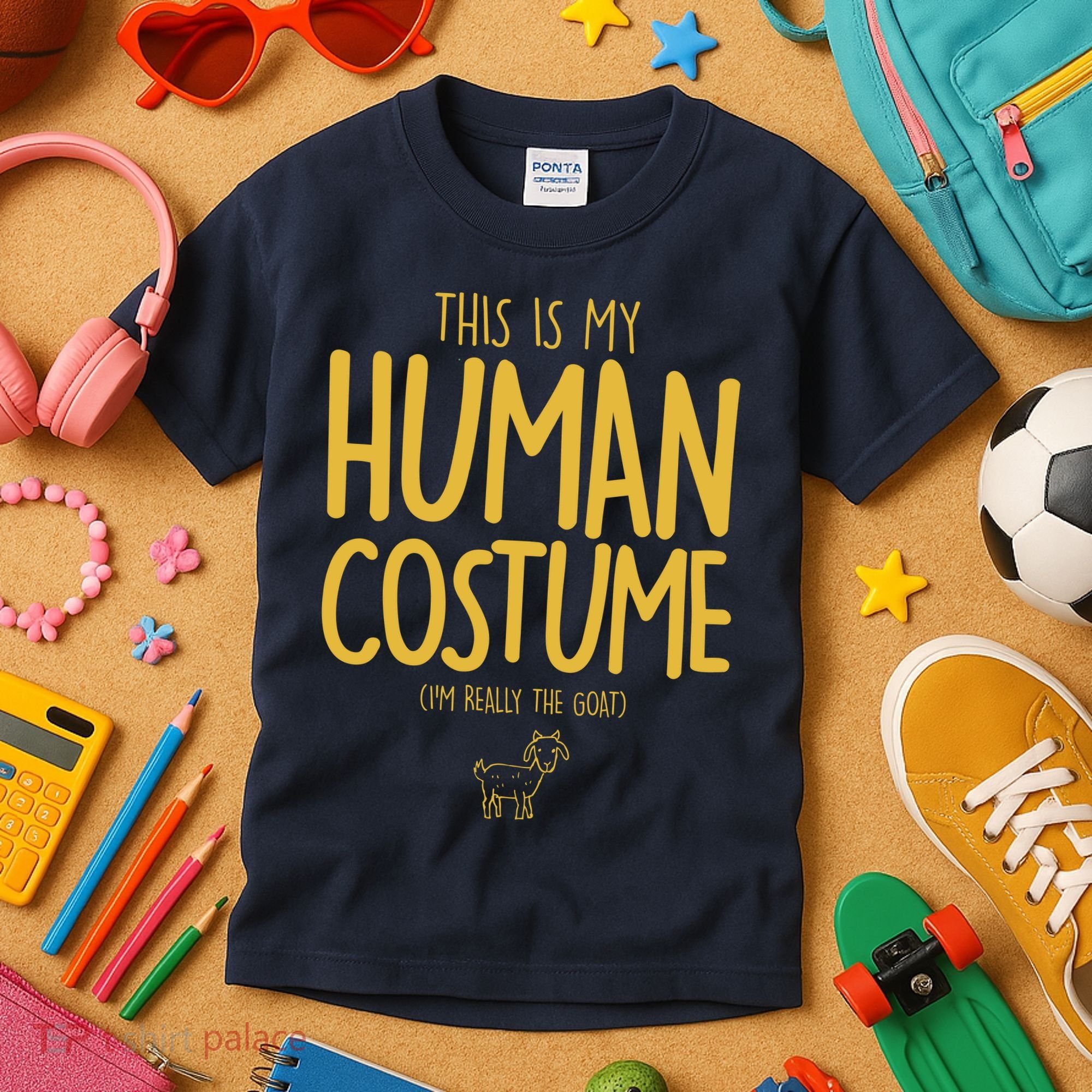 This Is My Human Costume  I'm Really a Goat Kids T-Shirt