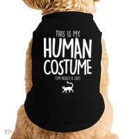 This Is My Human Costume I'm Really a Cat Doggie Tank thumb 0