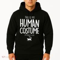 This Is My Human Costume I'm Really a Cat Hoodie thumb 2