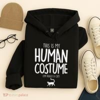 This Is My Human Costume I'm Really a Cat Hoodie thumb 4