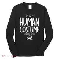 This Is My Human Costume I'm Really a Cat Long Sleeve Shirt thumb 0
