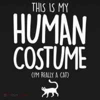 This Is My Human Costume I'm Really a Cat Long Sleeve Shirt thumb 2