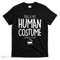 This Is My Human Costume I'm Really a Cat T-Shirt thumb 0