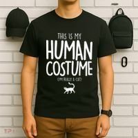 This Is My Human Costume I'm Really a Cat T-Shirt thumb 6