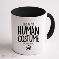 This Is My Human Costume I'm Really a Cat Coffee Mug thumb 1