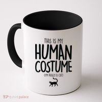 This Is My Human Costume I'm Really a Cat Coffee Mug thumb 0