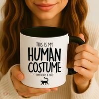 This Is My Human Costume I'm Really a Cat Coffee Mug thumb 3