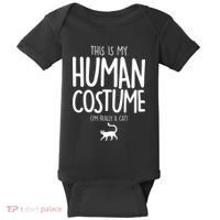 This Is My Human Costume I'm Really a Cat Baby Bodysuit thumb 0
