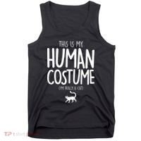 This Is My Human Costume I'm Really a Cat Tank Top thumb 0