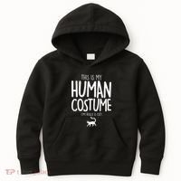 This Is My Human Costume I'm Really a Cat Kids Hoodie thumb 0