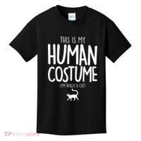 This Is My Human Costume I'm Really a Cat Kids T-Shirt thumb 0