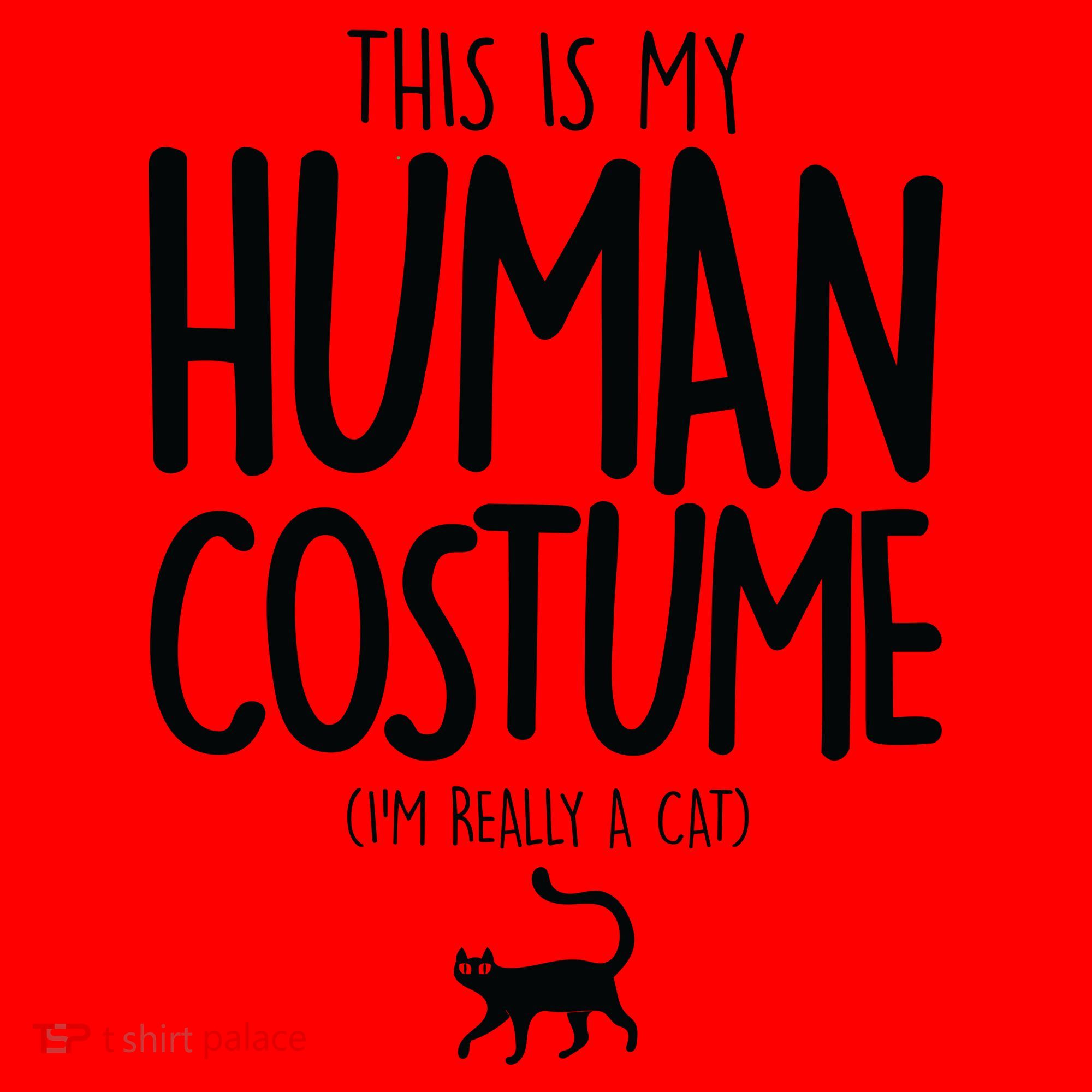 This Is My Human Costume I'm Really a Cat Santa Hat