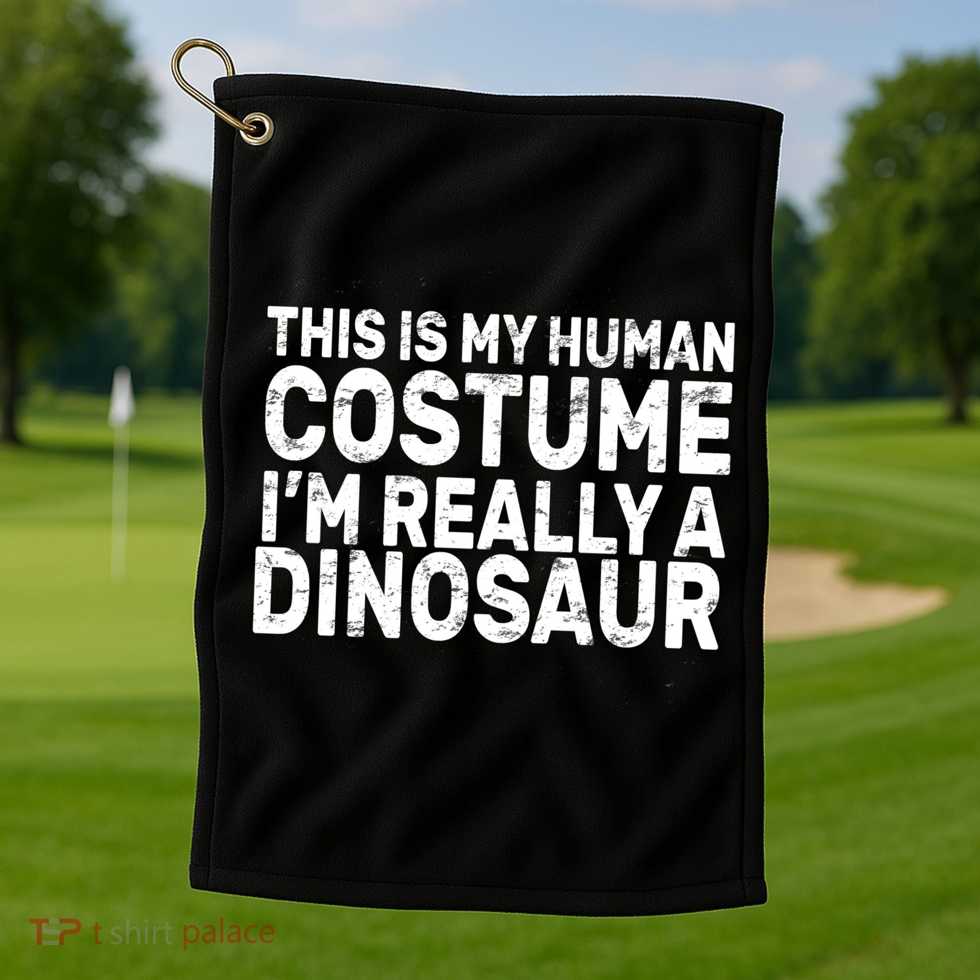 This Is My Human Costume I'm Really a Dinosaur Golf Towel
