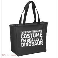 This Is My Human Costume I'm Really a Dinosaur Tote Bag thumb 2