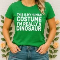 This Is My Human Costume I'm Really a Dinosaur Women's T-Shirt thumb 2