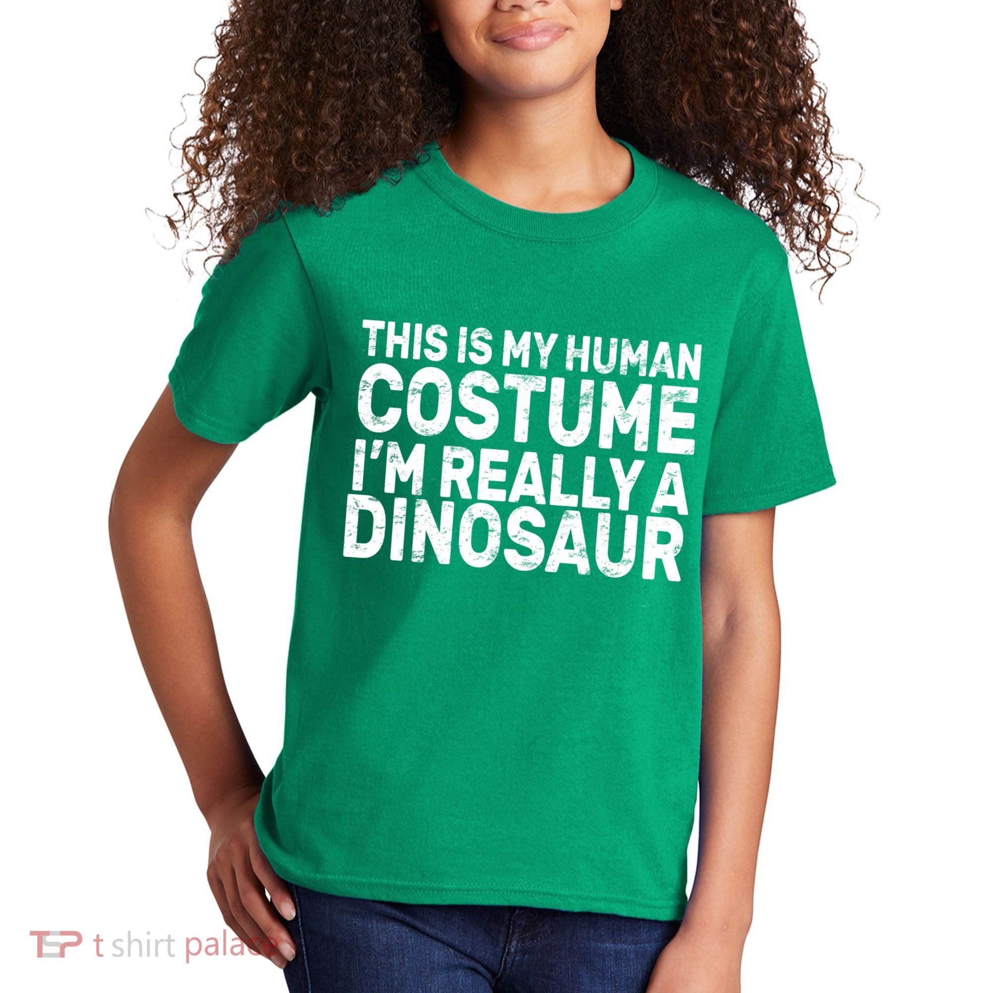 This Is My Human Costume I'm Really a Dinosaur Kids T-Shirt