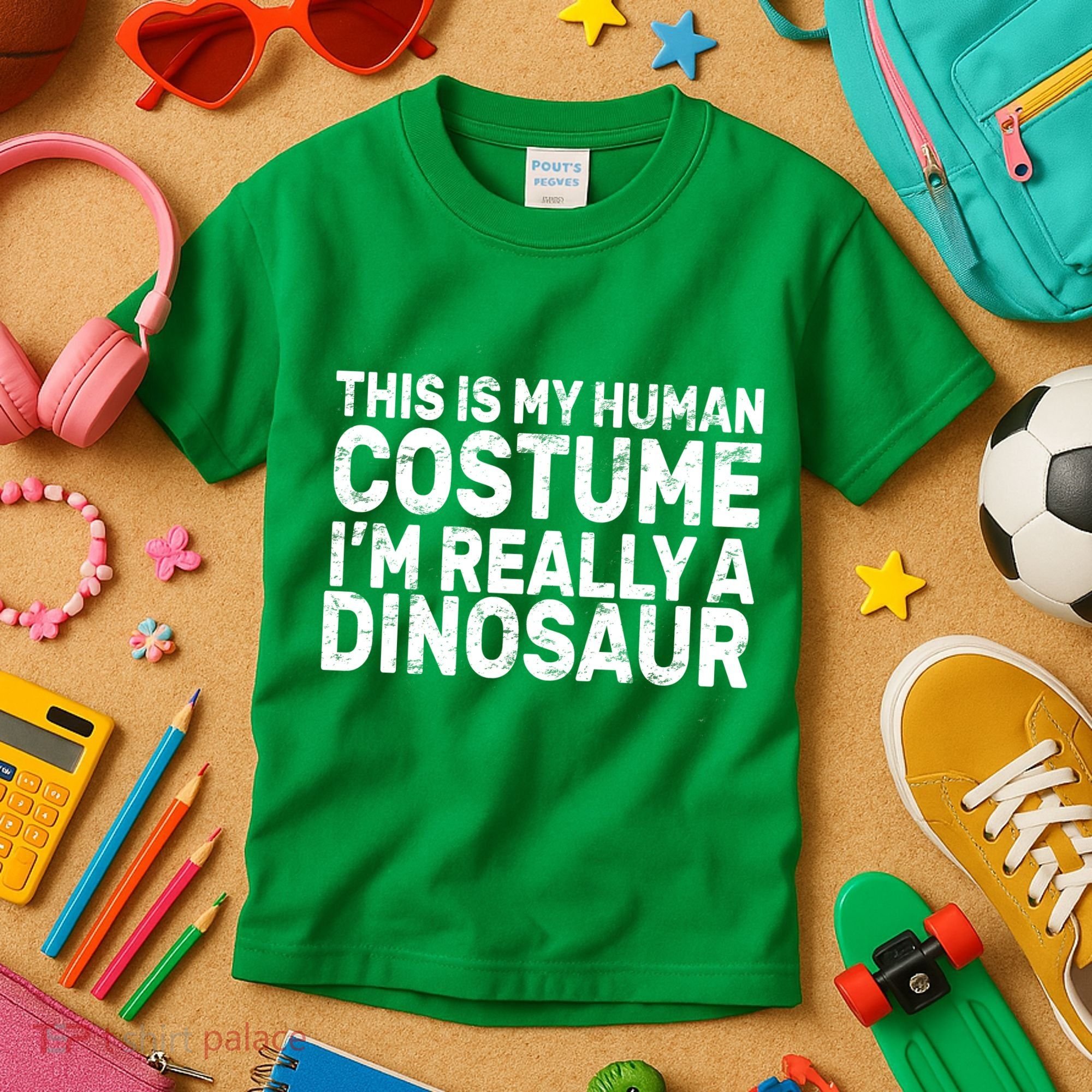 This Is My Human Costume I'm Really a Dinosaur Kids T-Shirt