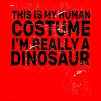 This Is My Human Costume I'm Really a Dinosaur Santa Hat thumb 1