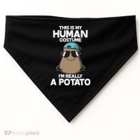 This Is My Human Costume I'm Really A Potato USA-Made Doggie Bandana thumb 0