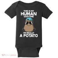 This Is My Human Costume I'm Really A Potato Baby Bodysuit thumb 0