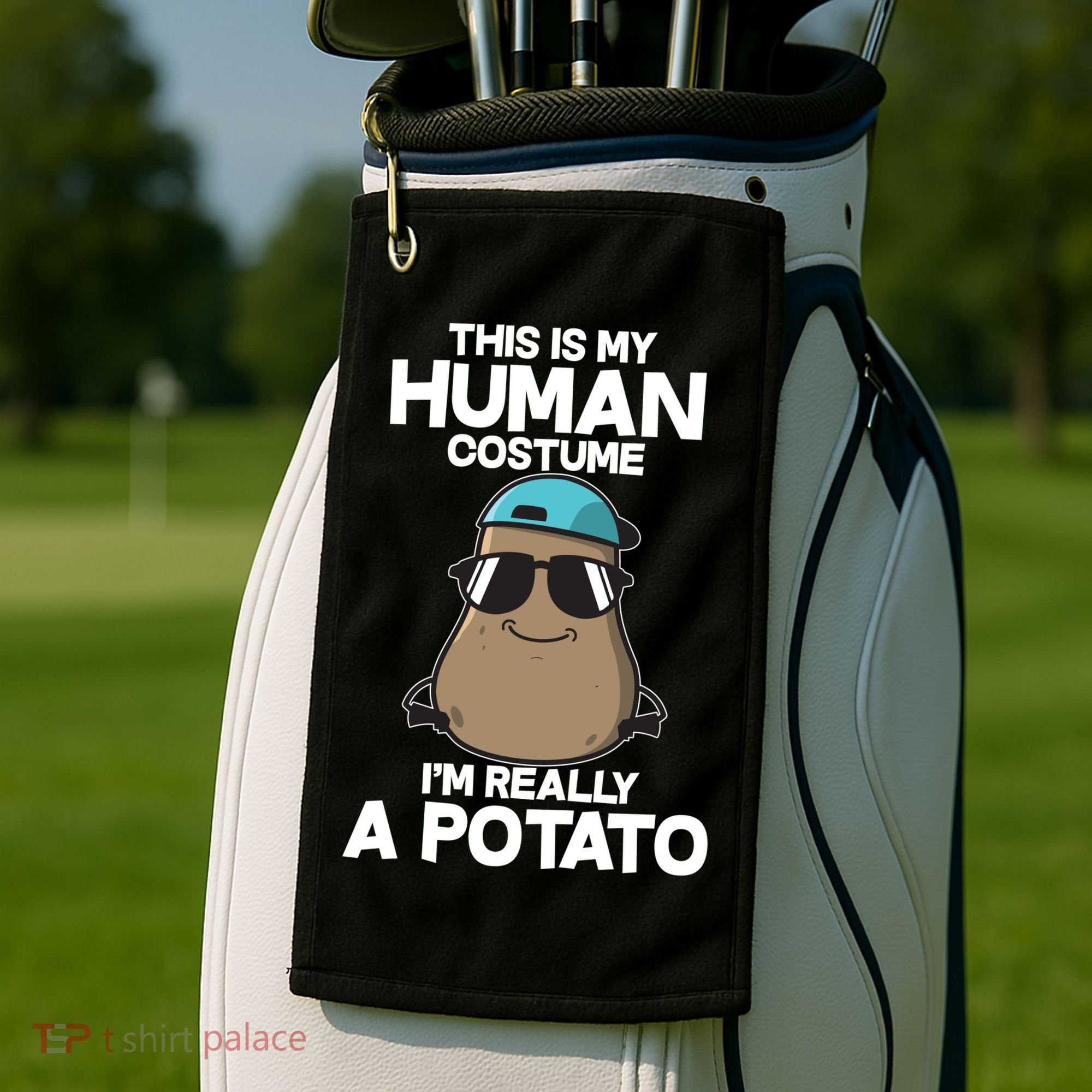 This Is My Human Costume I'm Really A Potato Golf Towel