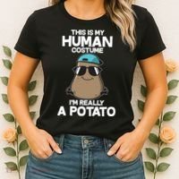 This Is My Human Costume I'm Really A Potato Women's T-Shirt thumb 2
