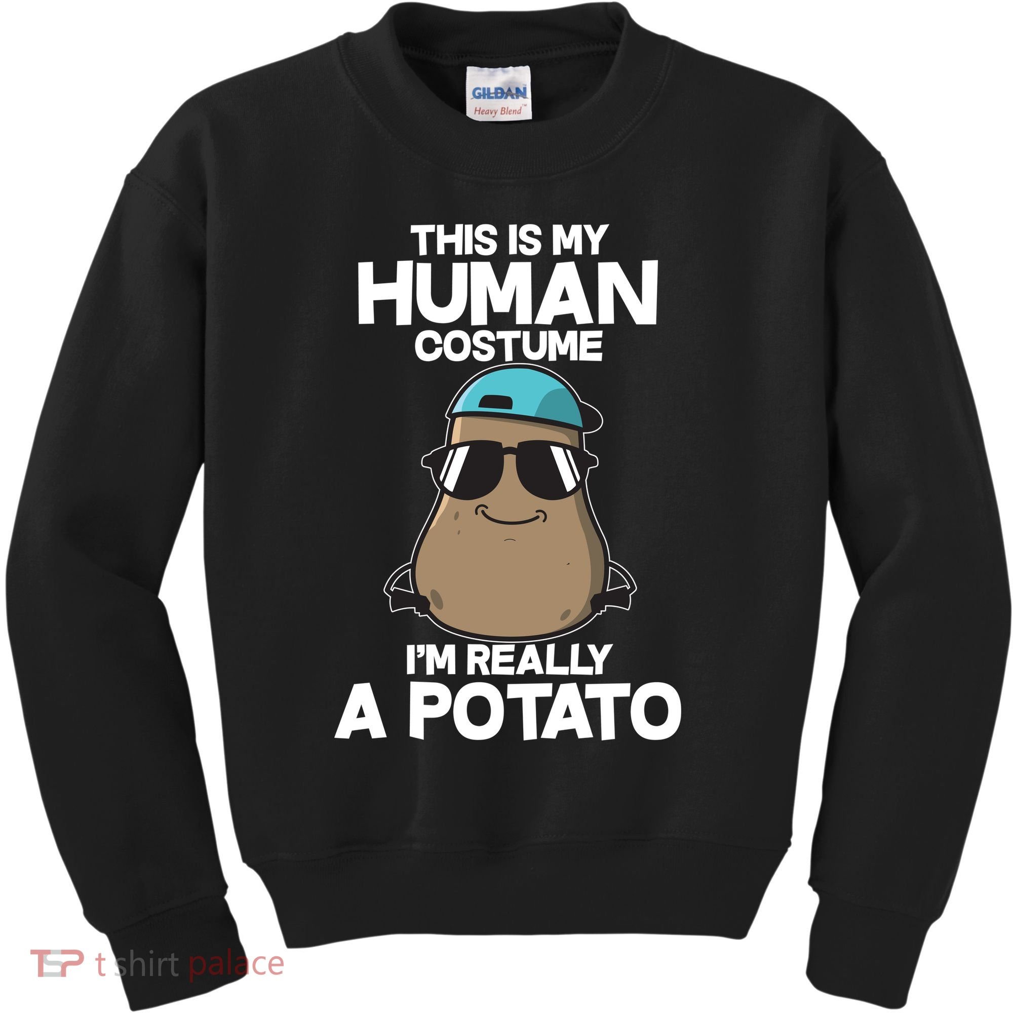 This Is My Human Costume I'm Really A Potato Kids Sweatshirt
