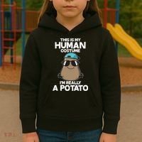 This Is My Human Costume I'm Really A Potato Kids Hoodie thumb 3