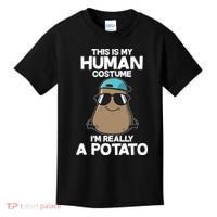 This Is My Human Costume I'm Really A Potato Kids T-Shirt thumb 0